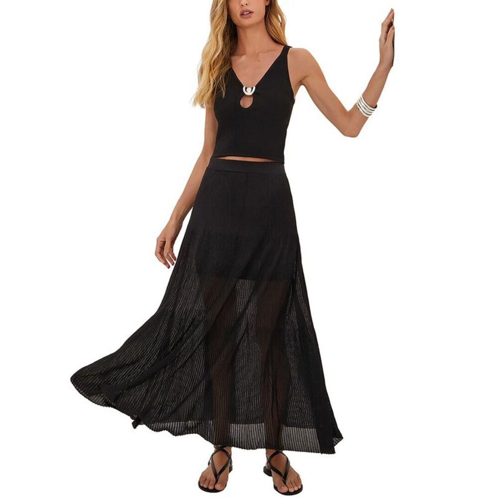 Vix Womens  Knit Maira Long Skirt